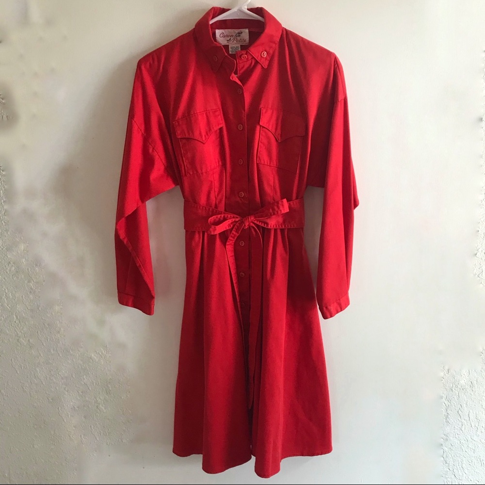 ❣️70s Caron Petite Chicago Red Dress
